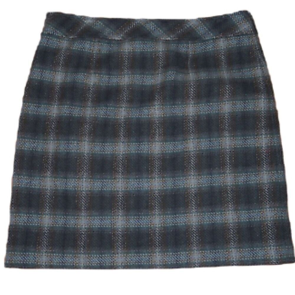 Talbots size 12P plaid wool blend lined skirt. - Picture 1 of 6